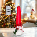 Christmas Flameless Candles with Remote, Snowman Shaped Countdown Candles