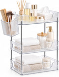 3-Tier Clear Bathroom Counter Organizer, Makeup Skincare Tray