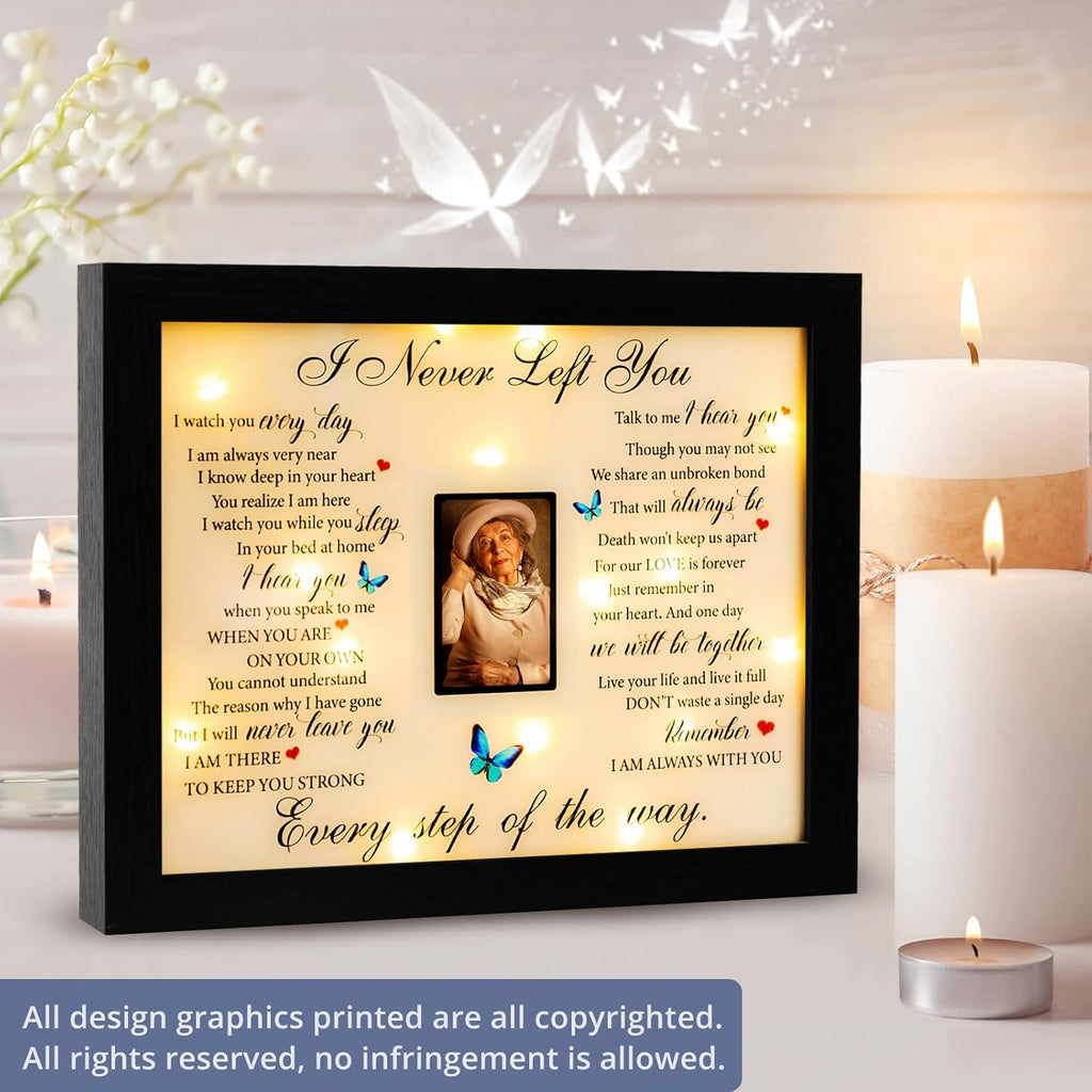 Memorial Gifts LED Shadow Box 2x3 Picture Frame Sympathy Condolences Grief