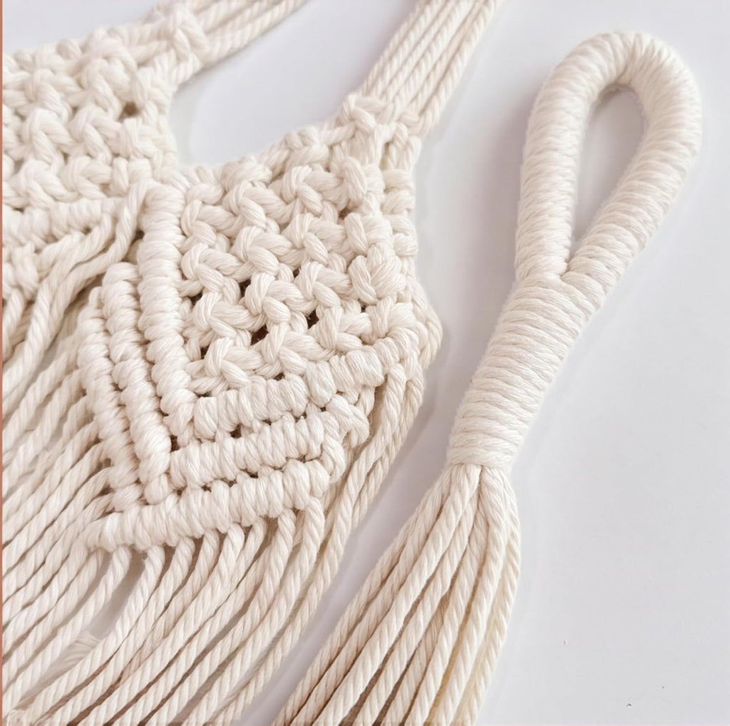 COPIS Macrame Plant Hangers Indoor, 2 Pack 35" Hanging Planters with Hooks