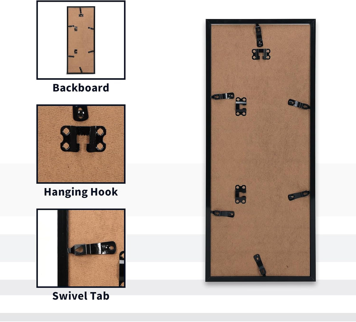 WIFTREY 2 Pack 4x6 Picture Frames Collage with 4 Openings, Display Eight 4 x 6 Photo Pictures for Wall Mounting, Black
