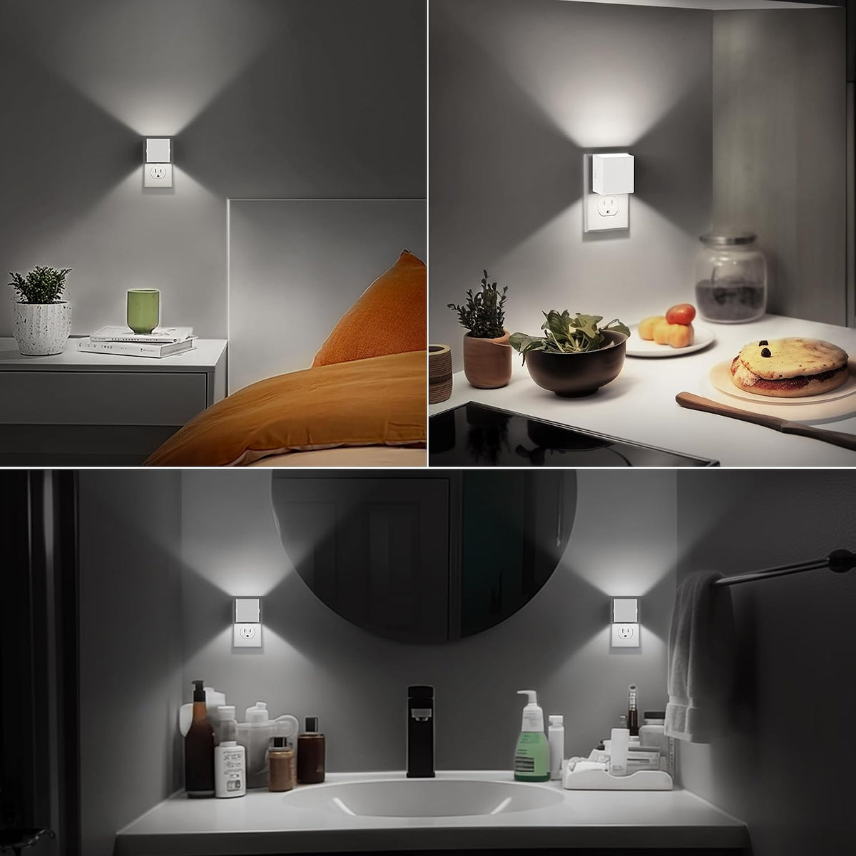 DORESshop Night Lights Plug into Wall,Plug in Night Light,Daylight White