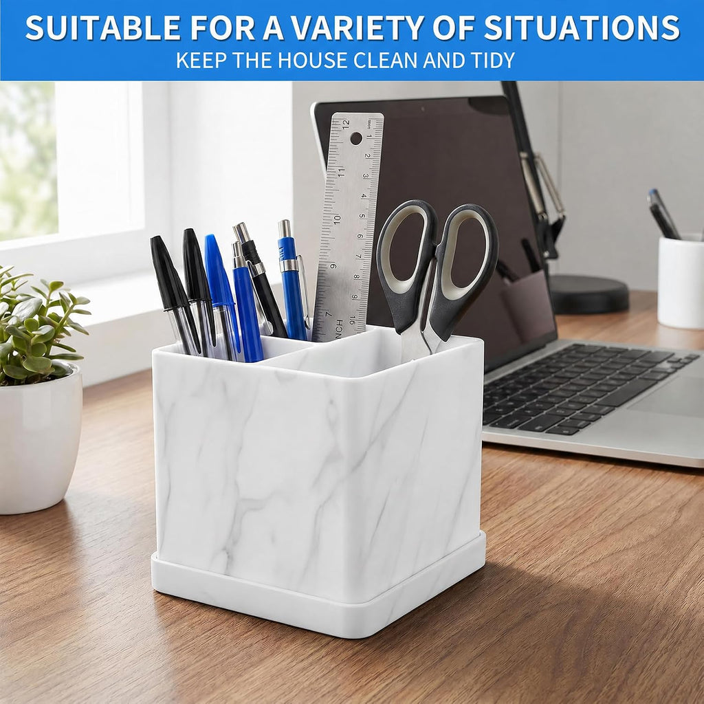 Silicone Toothbrush Holders for Bathrooms Marble White, 3-Slot Electric Toothbrush Holder and Organizer, Bathroom Toothbrush Holder Set, Soft Countertop Tooth Brush Holder, Portable and Easy to Clean