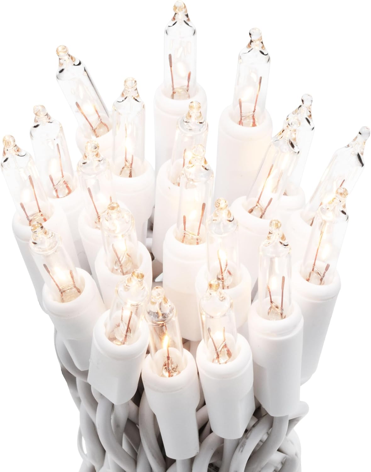 612 Vermont Clear 20 Count Christmas String Lights on White Wire Cord