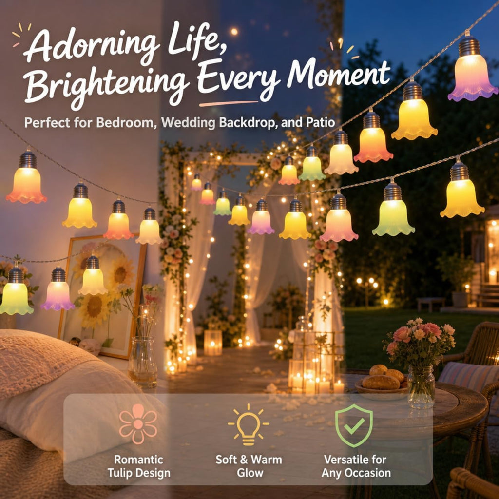 10 LED Colorful Decorative String Lights Flower Fairy Lights for Indoor