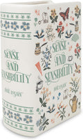Steel Mill & Co. Ceramic Book-Shaped Vase, Sense and Sensibility