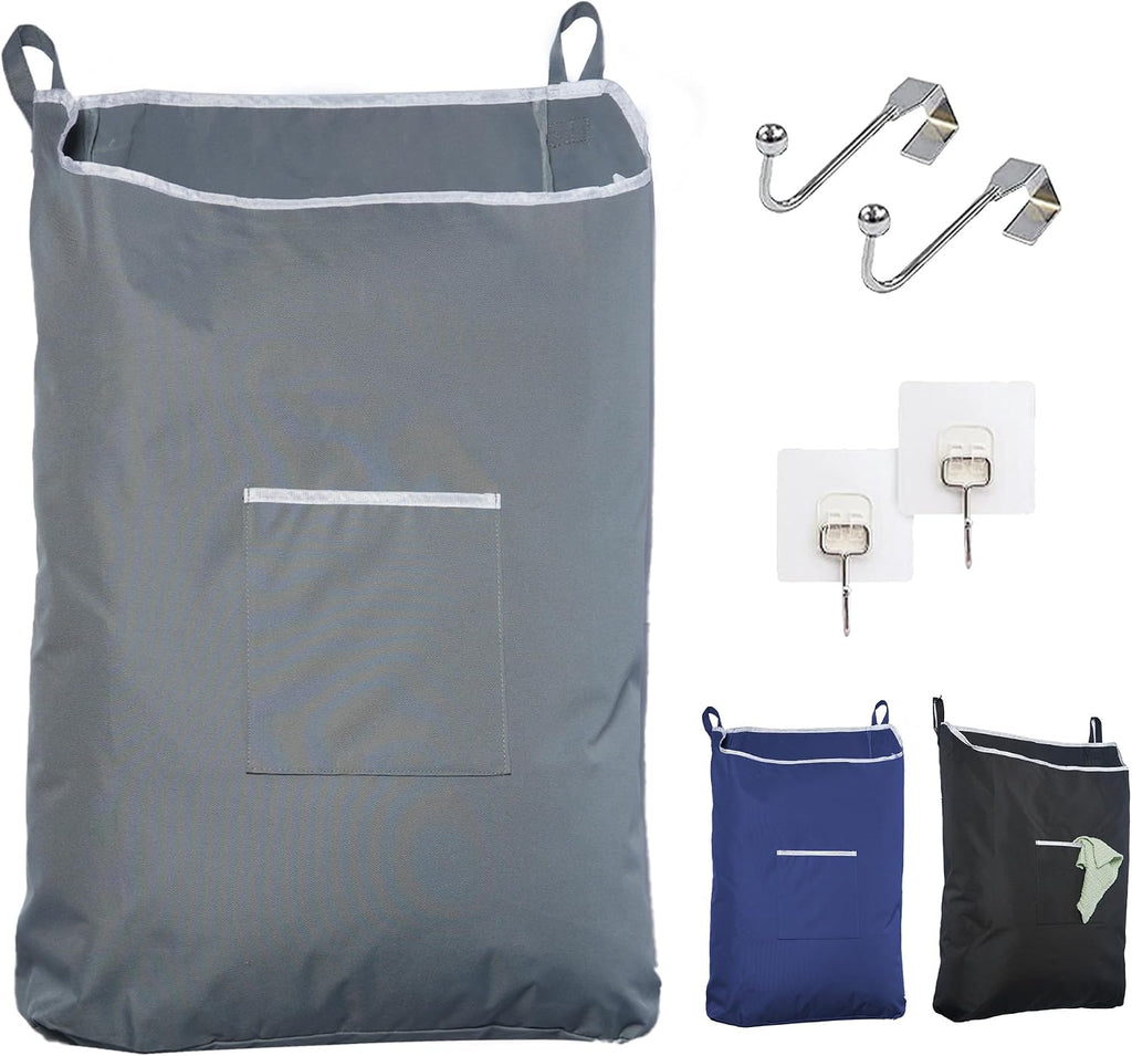 TFLC X-Large Hanging Laundry Hamper bag, 20x3.75x31", Gray-XL