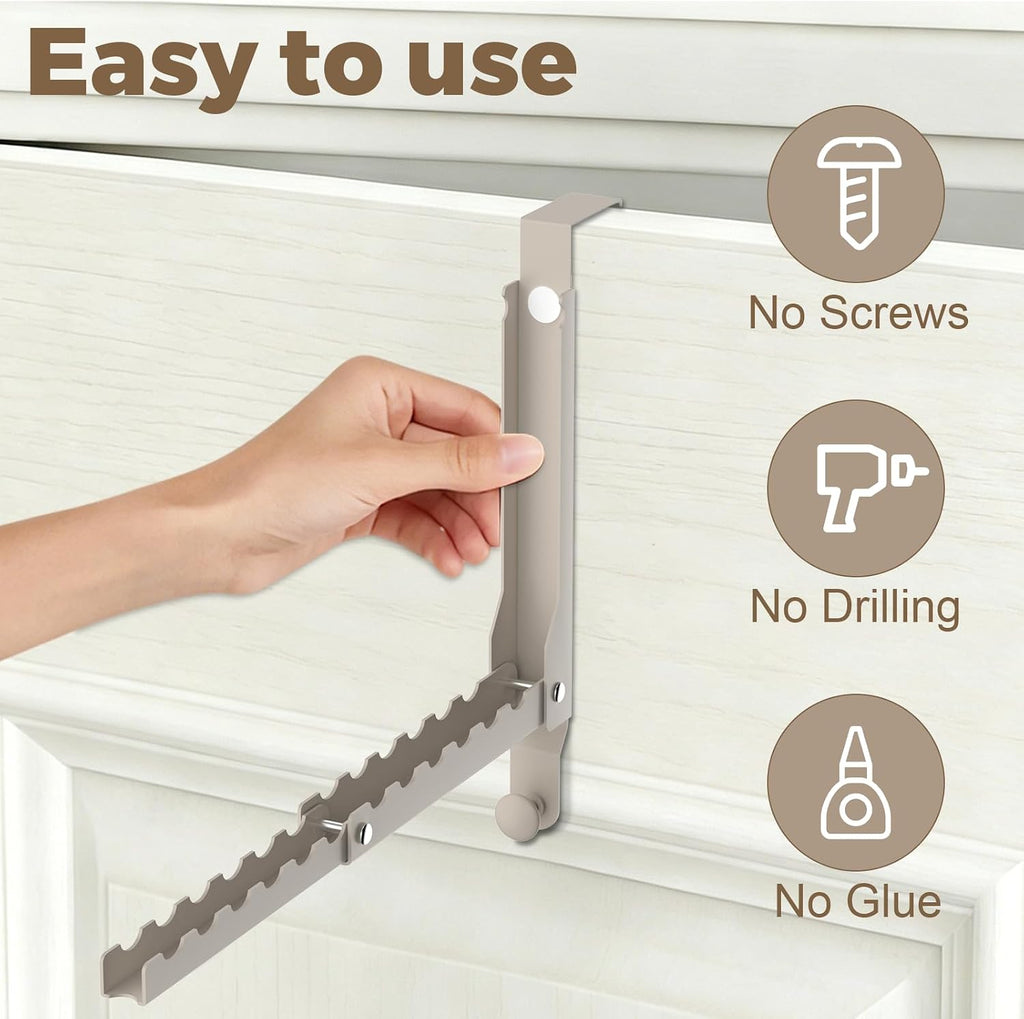 Over The Door Hooks for Clothes Hanger,Foldable Over The Door Clothes Drying Rack Collapsible,Space Saving Drying Rack Clothes for Dorm Laundry Room Bathroom Closets