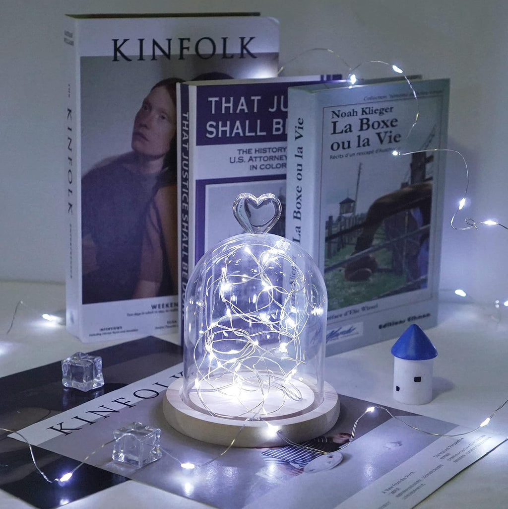 LED Fairy String Lights, Battery Operated Starry Firefly Light 6.6ft 20 LED Waterproof Silver Copper Wire Mini Light for Mason Jar Wedding Christmas Party Decor (12 Pack, Cool White)