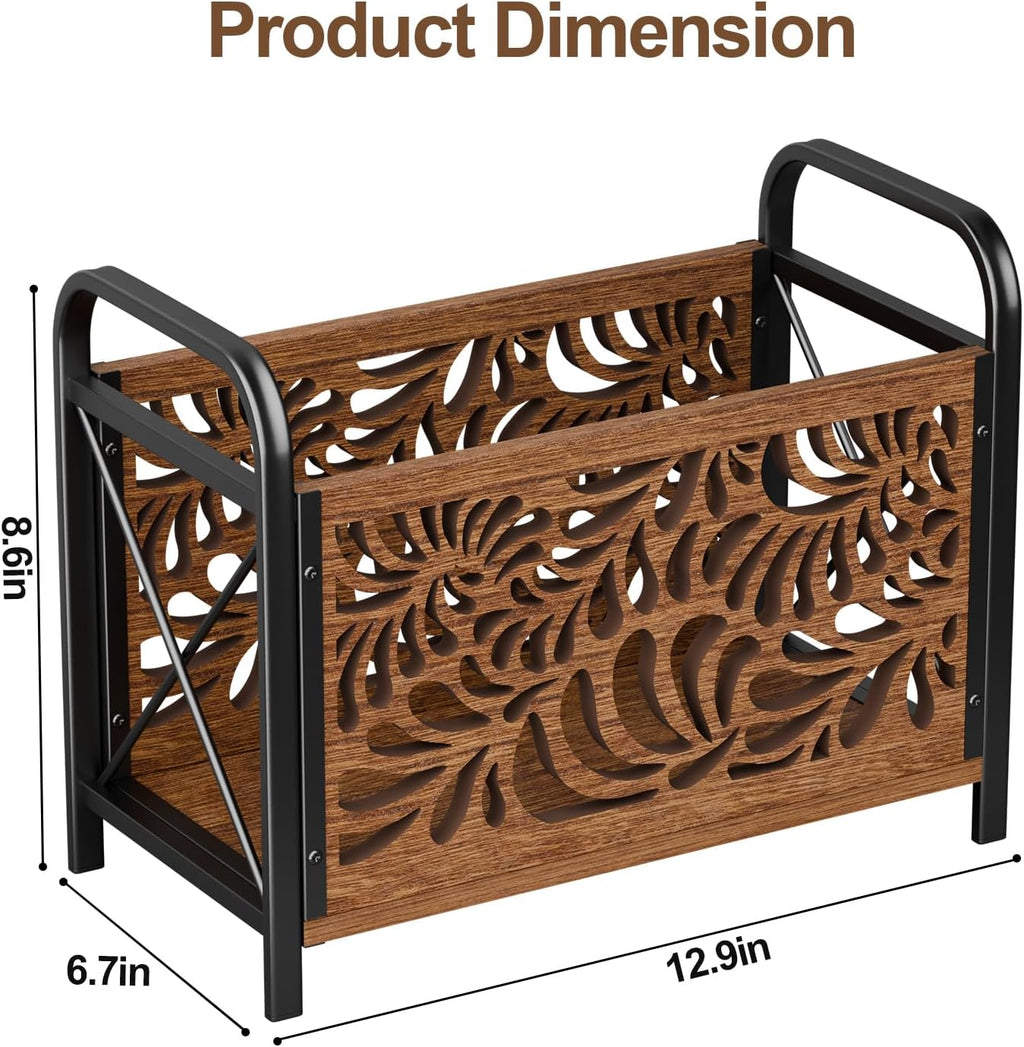 Magazine Holder, Magazine Rack Floor, Wood Magazine File Holder