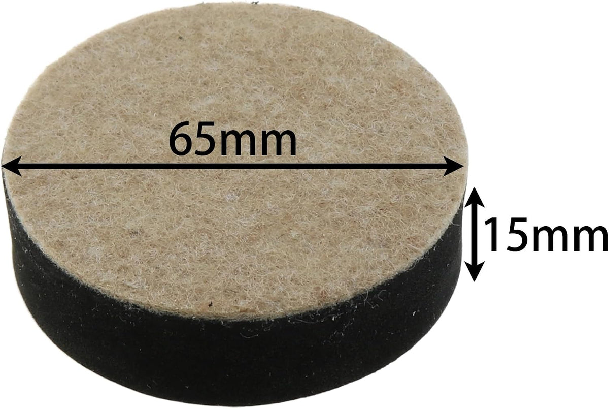 MEETOOT 8-Pack Self-Adhesive Furniture Bed Leg Risers, Round Table Foot Pads Raise 1/2 Inch Height with Felt Pads, Black