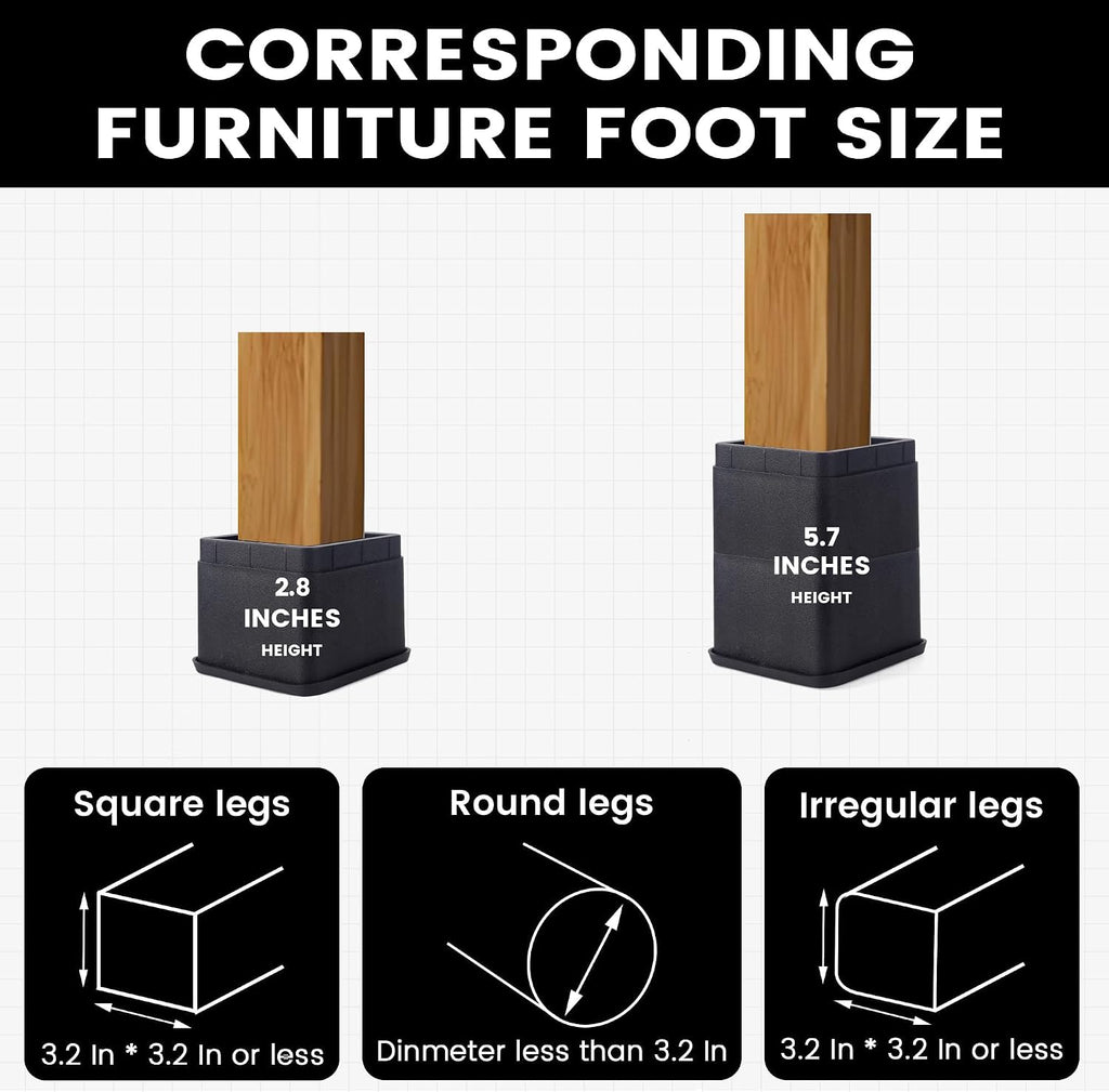 BTSD-home Bed Risers 3 Inch