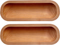 2 Pack 16“ Long Wood Dough Bowl 16 x 5.8 x 2in Hand Carved Wooden Dough Bowls for Decor Wood Dough Bowls Decorative Wooden Dough Fruits Bowl for Table Centerpiece