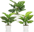 3 Pack Small Artificial Potted Plants for Home, Office Decor