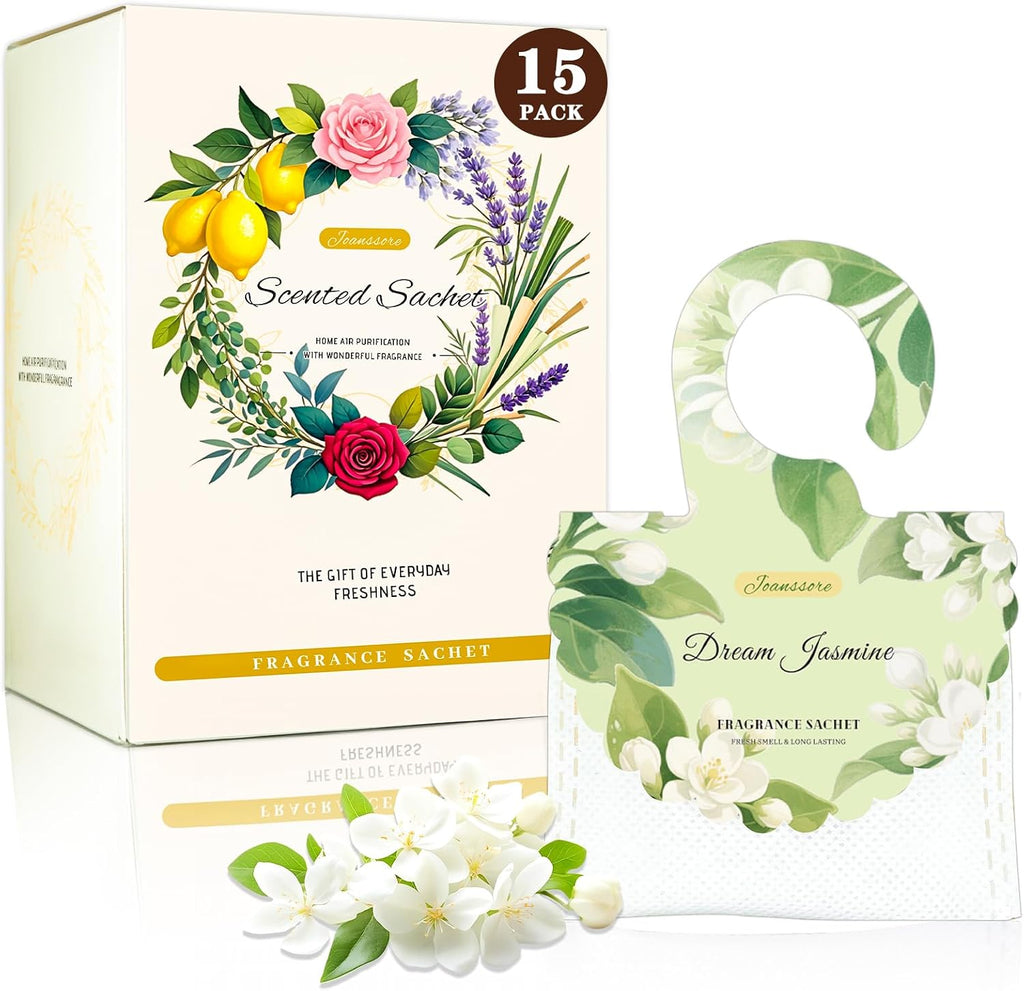 15 Packs Scented Sachets for Drawers and Closets, Home Fragrance Sachet