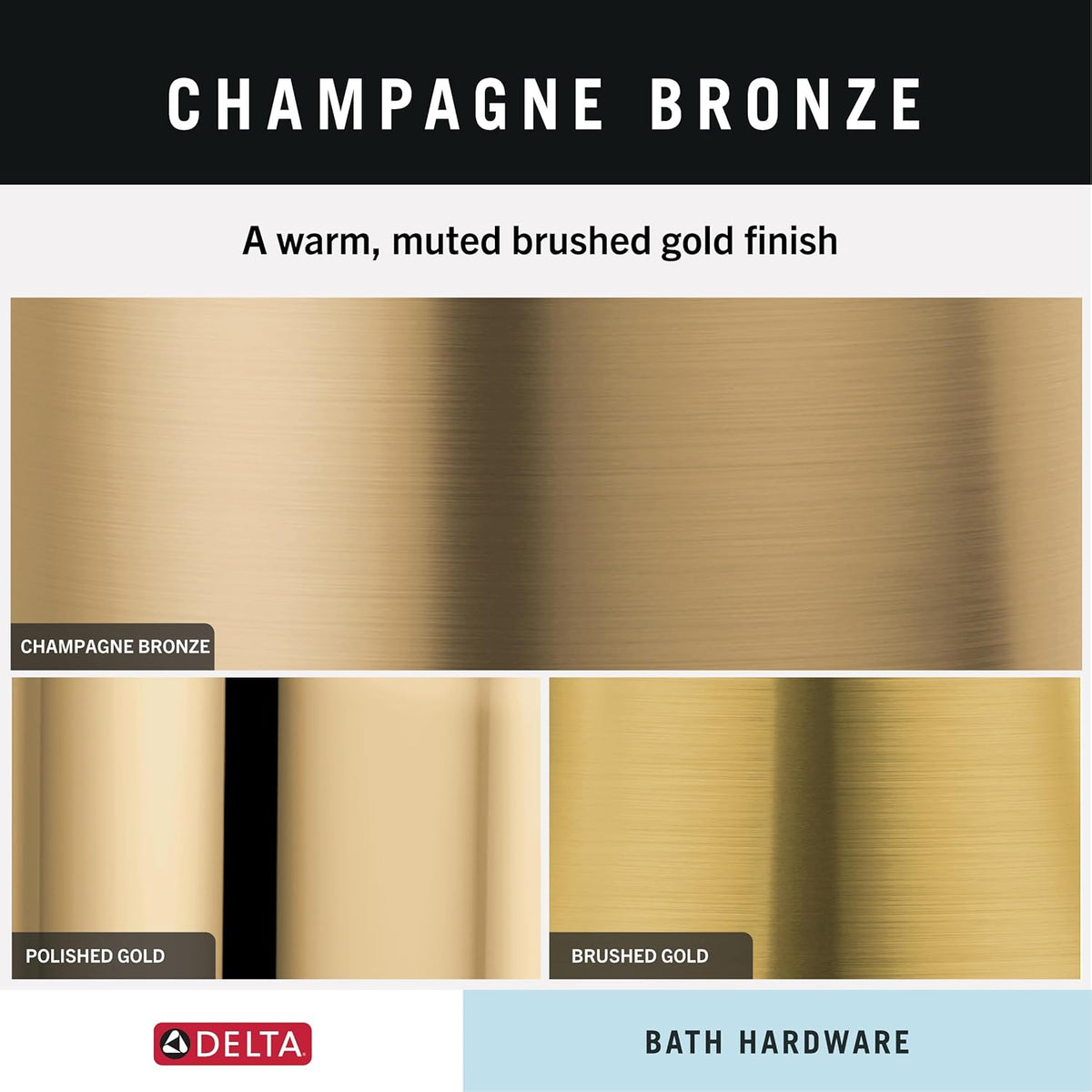 Delta Single Post Toilet Paper Holder | Champagne Bronze | Wall Mount | Vero Bathroom Accessories