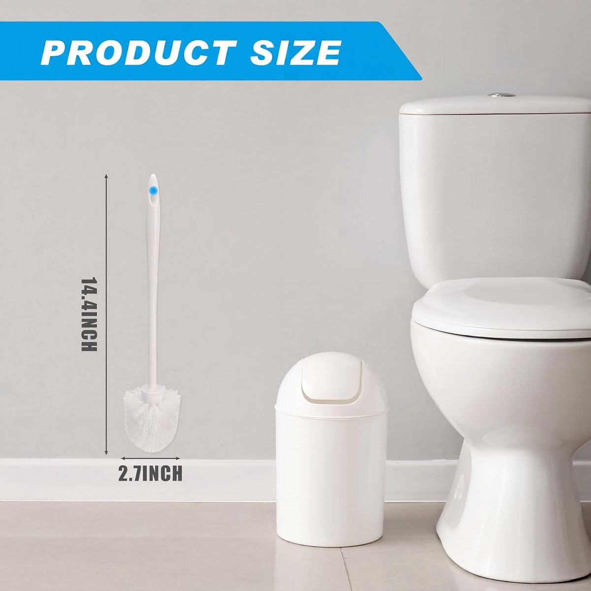 Tioncy 1 Pcs 14.2 Inch Toilet Brushes for Bathroom Bowl Scrubber