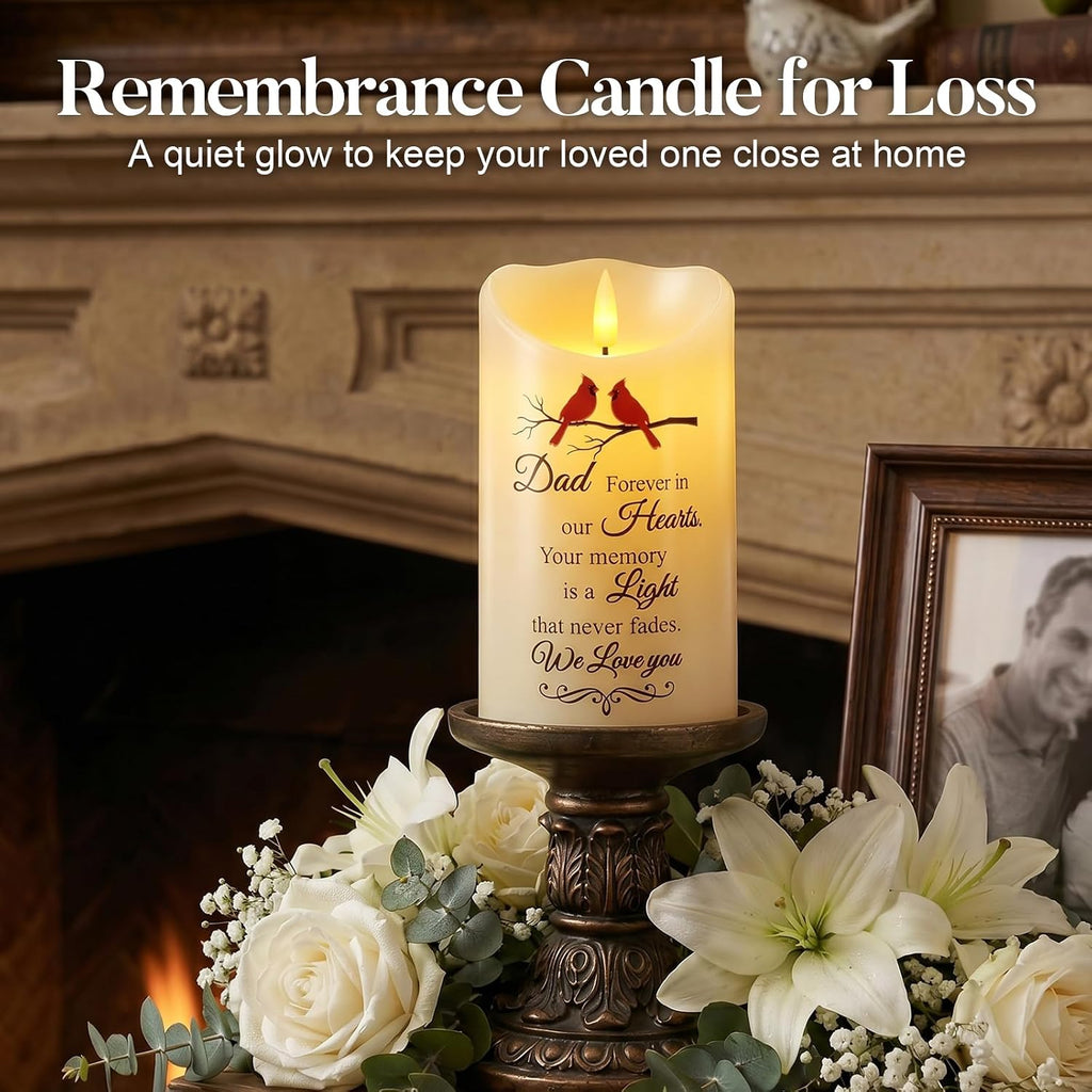 Homemory 4x7 Memorial Candle for Dad, Sympathy Gifts for Loss of Loved One