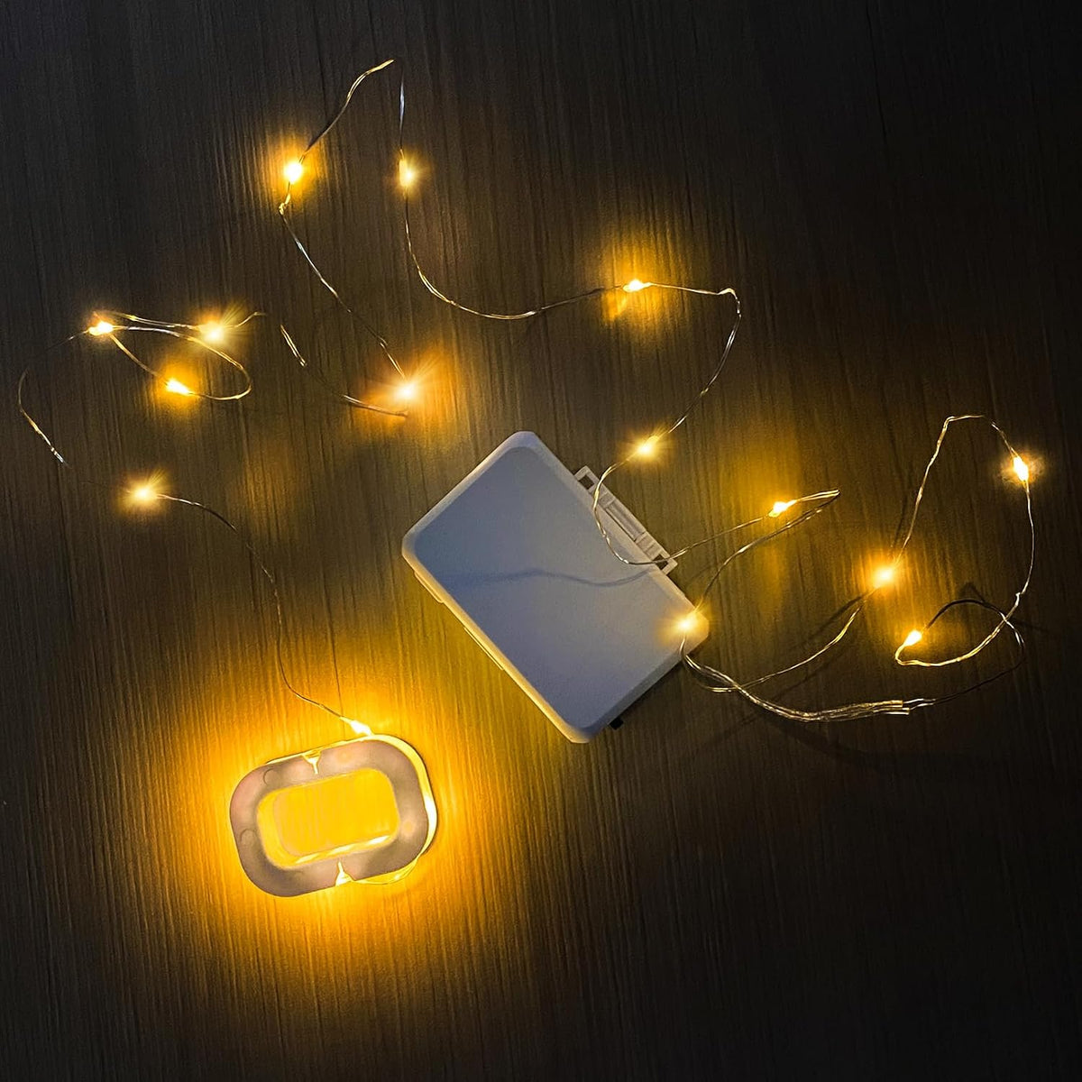 AIKEI Led Fairy Light Battery Operated, 50LED 16FT String Lights Copper Wire Starry Fairy Lights (Warm White, 2Pack)
