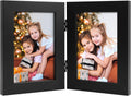 Frametory, 4x6 Double Picture Frame Black, 1 Pack