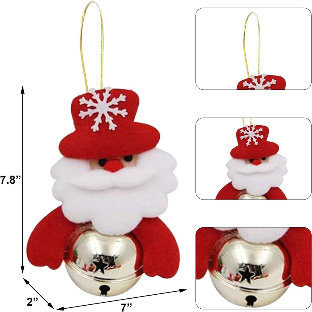 Happy Trees Christmas Tree Plush Ornaments, Set of 8 Hanging Decorations