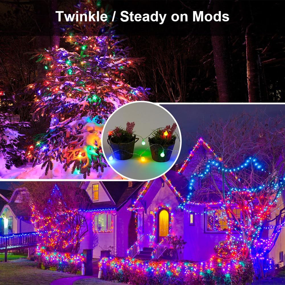 AUAUY String Lights, 40 LED 19.6FT String Lights Battery Operated, Colorful
