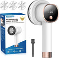 Rechargeable Fabric Shaver, 6-Leaf Blades, LED Display, 3 Speeds