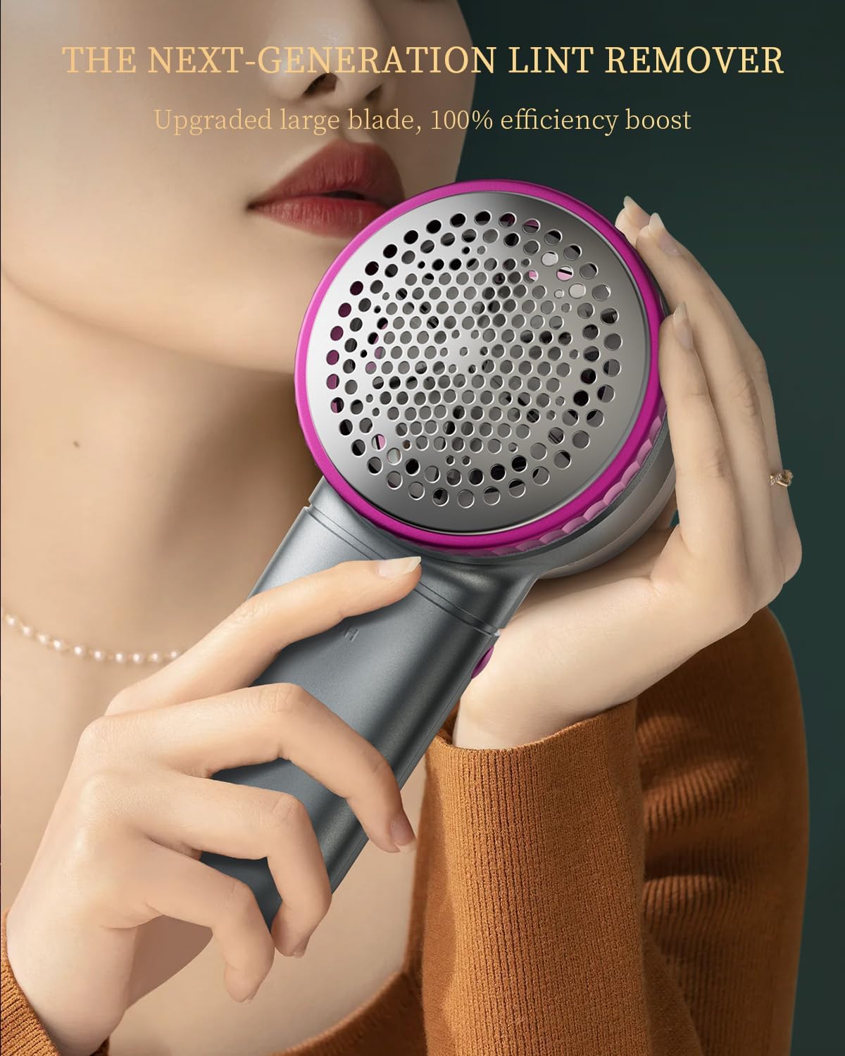 Fabric Shaver with Lint Brush, Large Lint Shaver with Digital Display