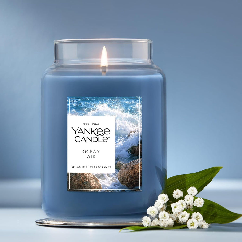 Yankee Candle Ocean Air Scented Candle, Large Jar, 22 oz (Pack of 4)
