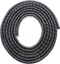 CSZD Spiral Cable Wrap,10ft – 1/4 inch Spiral Wire Wrap Cord Covers Bundle Sleeve Hose for PC TV Computer Electrical Wire Organizer,Tangle Stop Cord Cover and Detangler,Black