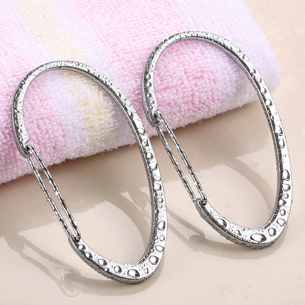 Silver Shower Curtain Rings, Rustproof Shower Curtain Hooks for Bathroom, ZESLMG Chrome Decorative Shower Hooks Rings for Shower Curtain Rod Hangers, Set of 12