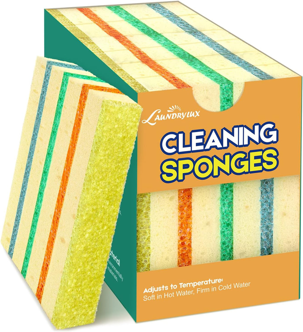 LAUNDRYLUX 12 Pack Scrub Sponge - Temperature-Responsive