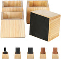 TQVAI Bed Risers Heavy Duty, Support 2200 lbs, 1-in Deep Anti-Fall Edge, 4 Pack Wooden Furniture Bed Lifts Risers with Non-Slip Pads for King Queen Twin Full Size Frame, Original, 3" H(Inner 2" H)