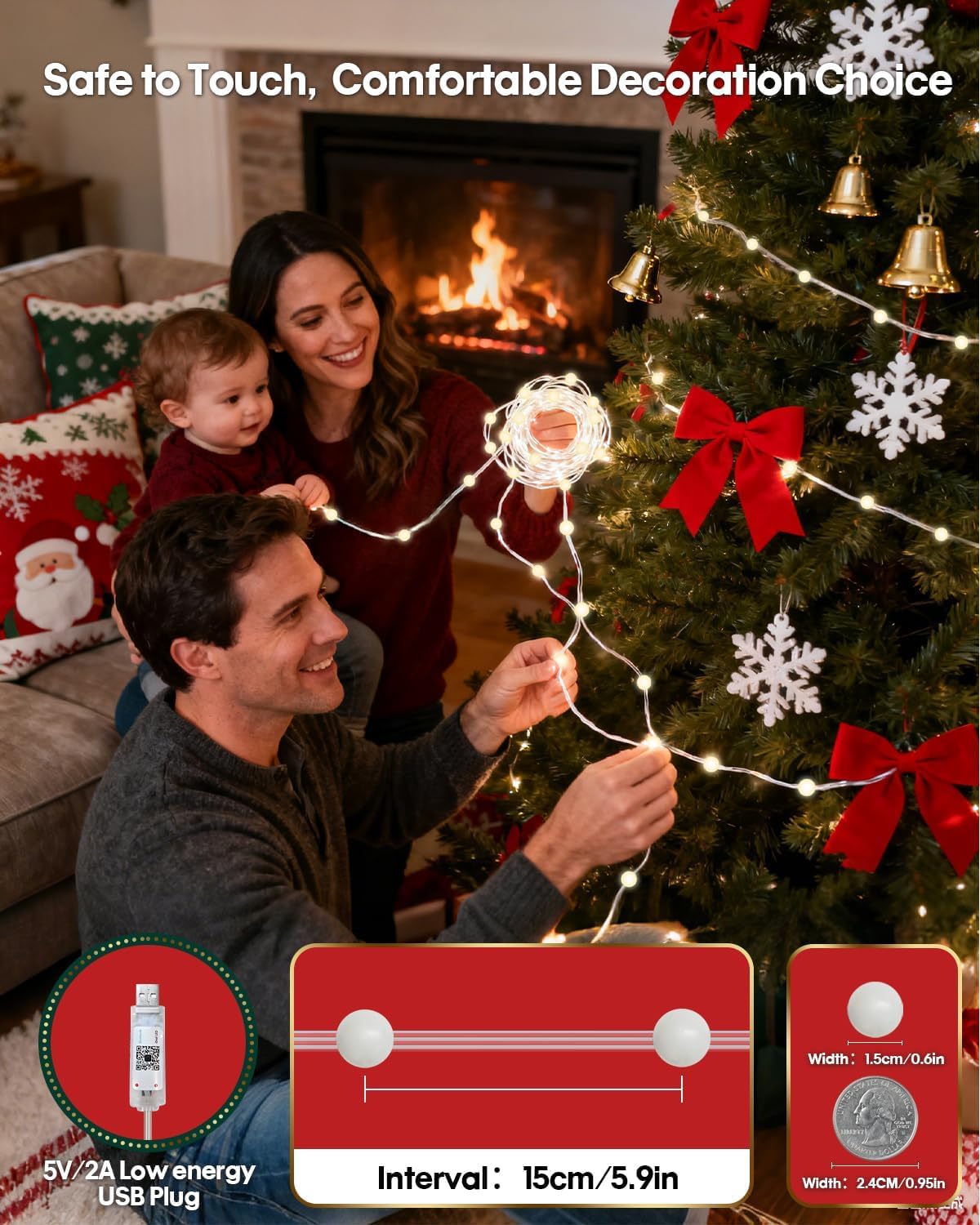 Super RGB Color Changing Globe String Lights, 66ft Smart RGB-IC Fairy Lights with Remote & APP Control, Mini Ball LED Twinkle Lights Hanging for Indoor Bedroom Living Room Birthday Halloween Decor