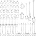 Vercraft 100 Pcs Christmas Tree Acrylic Hanging Ornaments,Clear