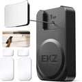 EKZ Magnetic Remote Control Holder with 6.5FT Retractable Steel Cable, Anti-Lost Remote Tether Lock with Auto-Rewind & Adhesive Wall Mount for TV, AC, Monitor & Home Remote Controls (Black,2 Pcs)