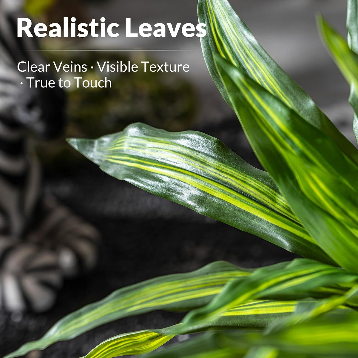 4 Pcs Artificial Greenery Stems Dracaena Faux Branches Artificial Plants Realistic Fake Dracaena Greenery Realistic Plants for Indoor Outdoor Porch Patio Home Office Living Room Decor (Light Green)