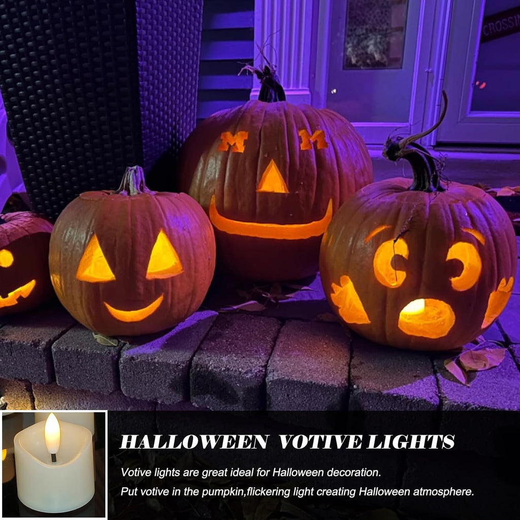 6 PCS Battery Operated Votive Candles Flameless Tealights