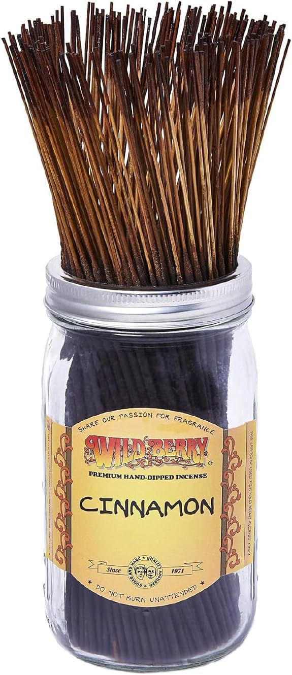Wild Berry Cinnamon 11-Inch Incense Sticks, Hand Dipped, 100 Count