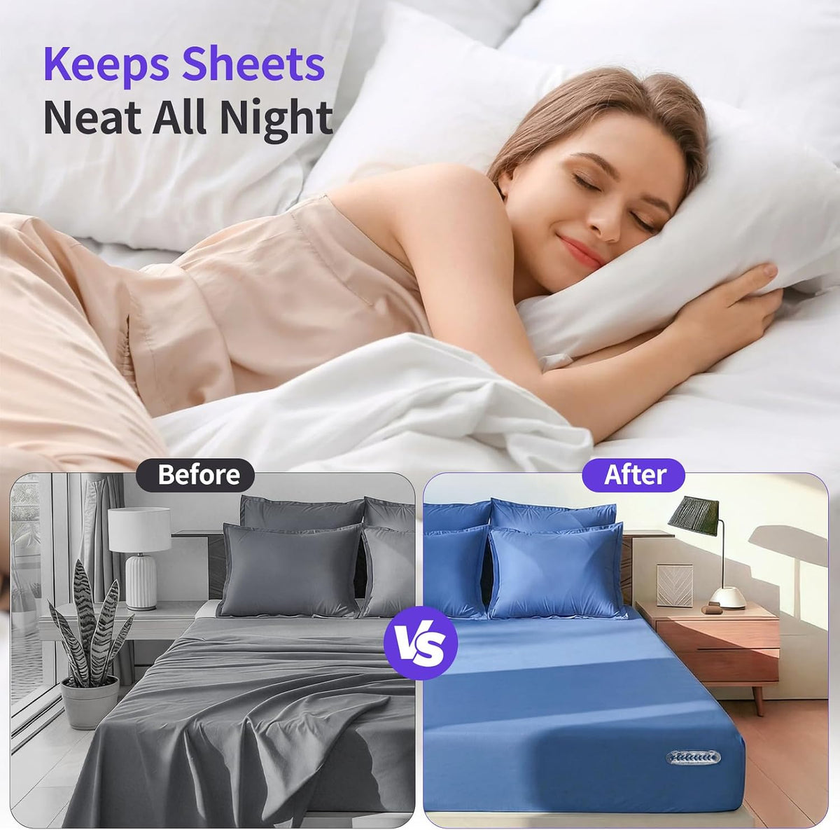 Bed Sheet Holders, 4 Pack Foldable Sheet Fasteners for Mattress Corners