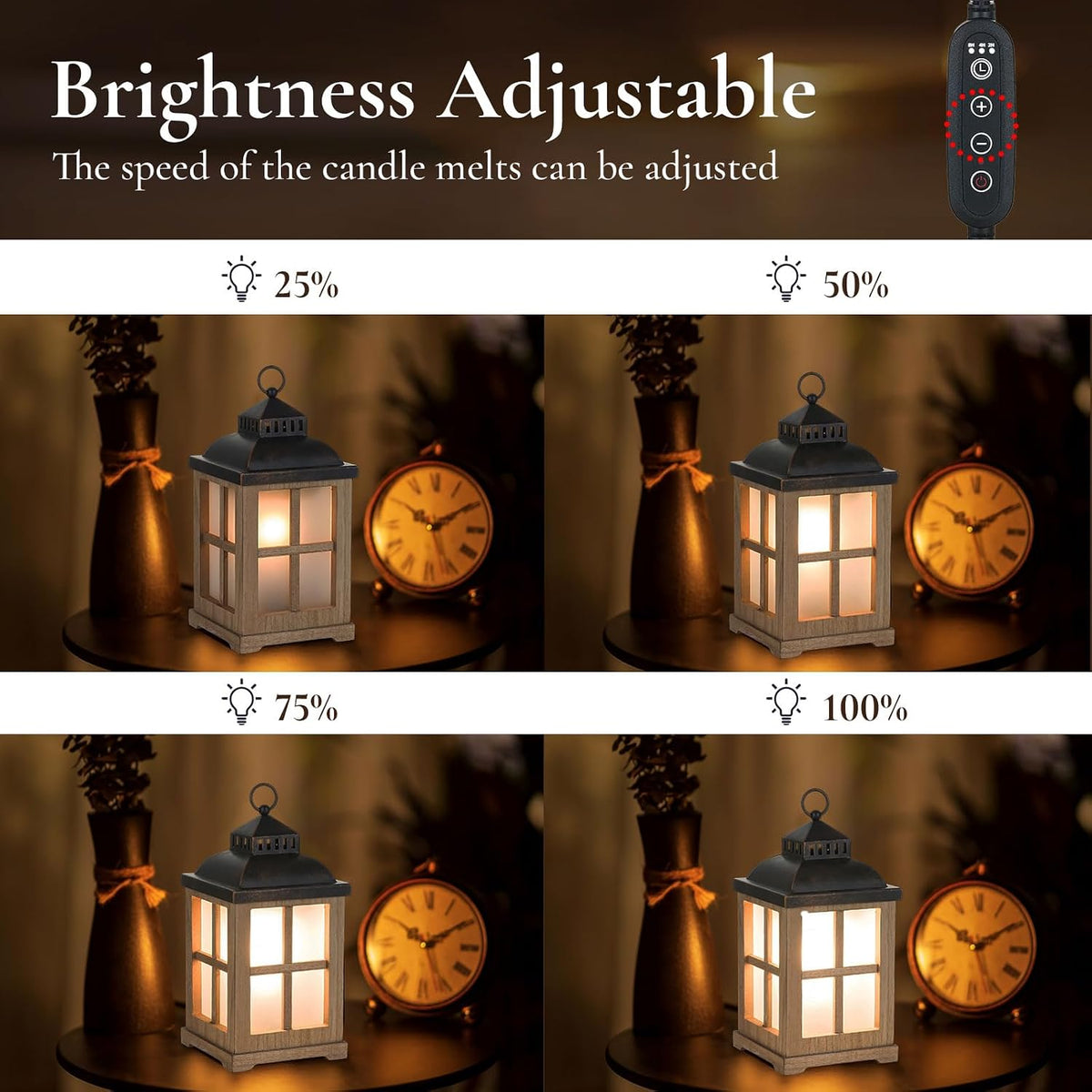 Wax Melt Warmer with Timer, Lantern Candle Warmer Farmhouse