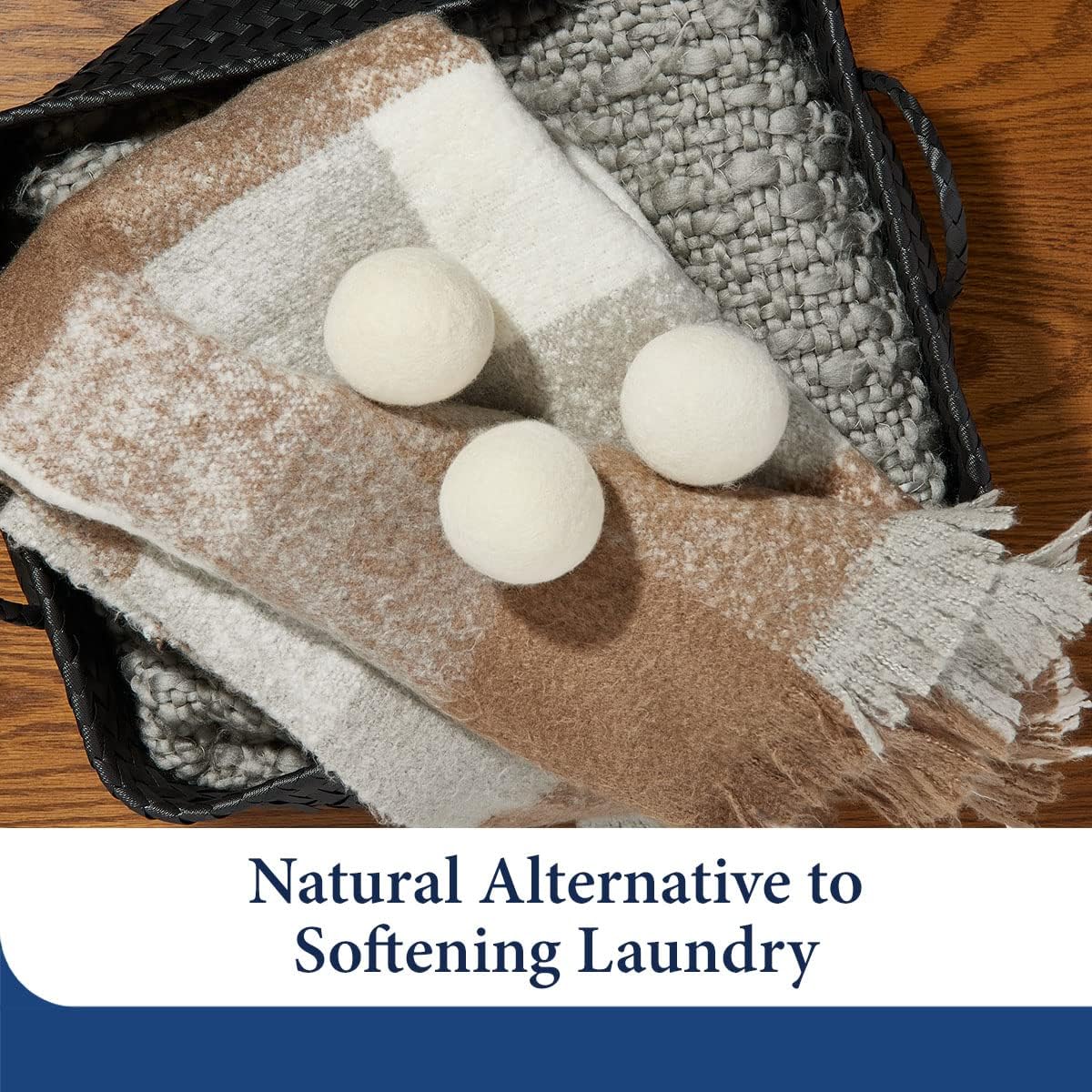 Cosy House Collection Wool Dryer Balls Premium Natural Fabric Softener