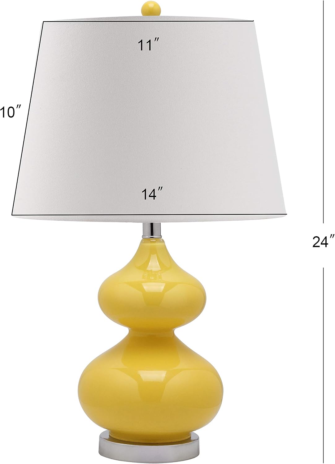 SAFAVIEH Eva Table Lamp, 24" Modern Yellow LITS4086H