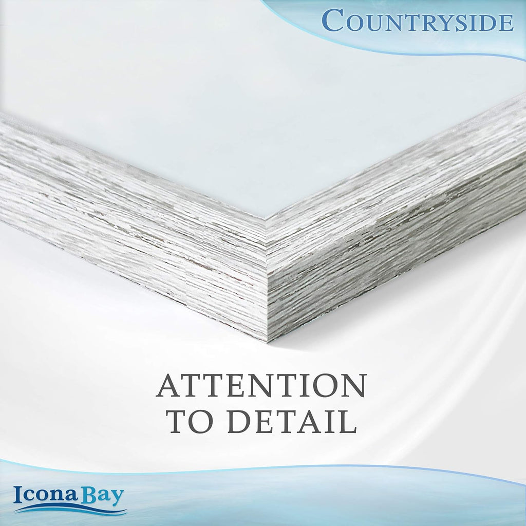 Icona Bay 4x6 Picture Frames (Speckled Gray, 6 Pack), French Country Style Picture Frame Set, Wall Mount or Table Top, Countryside Collection