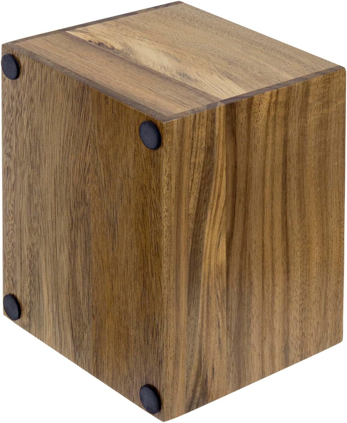 MyGift Premium Acacia Wood Remote Holder, 2 Slot TV Control Caddy