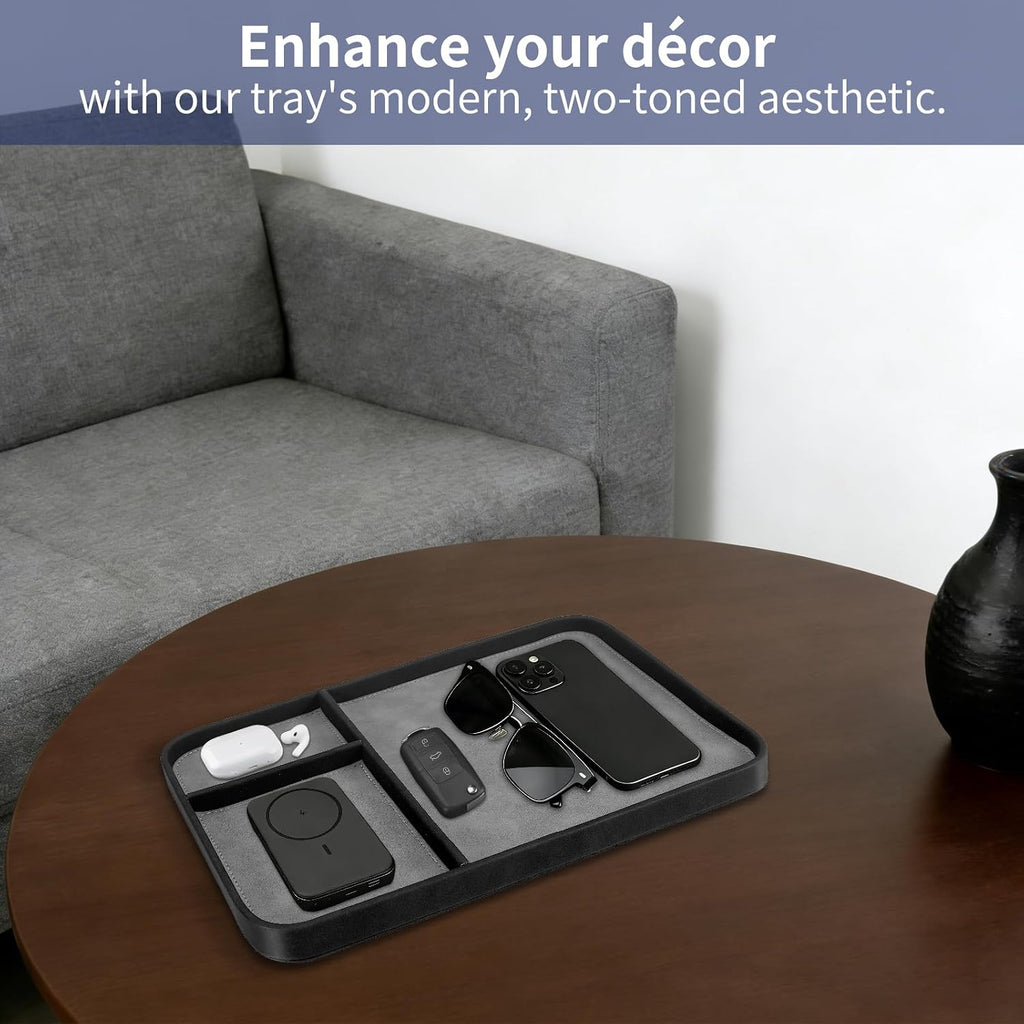 SITHON Valet Tray Trendy Organizer Multifunctional Nightstand Caddy Holder