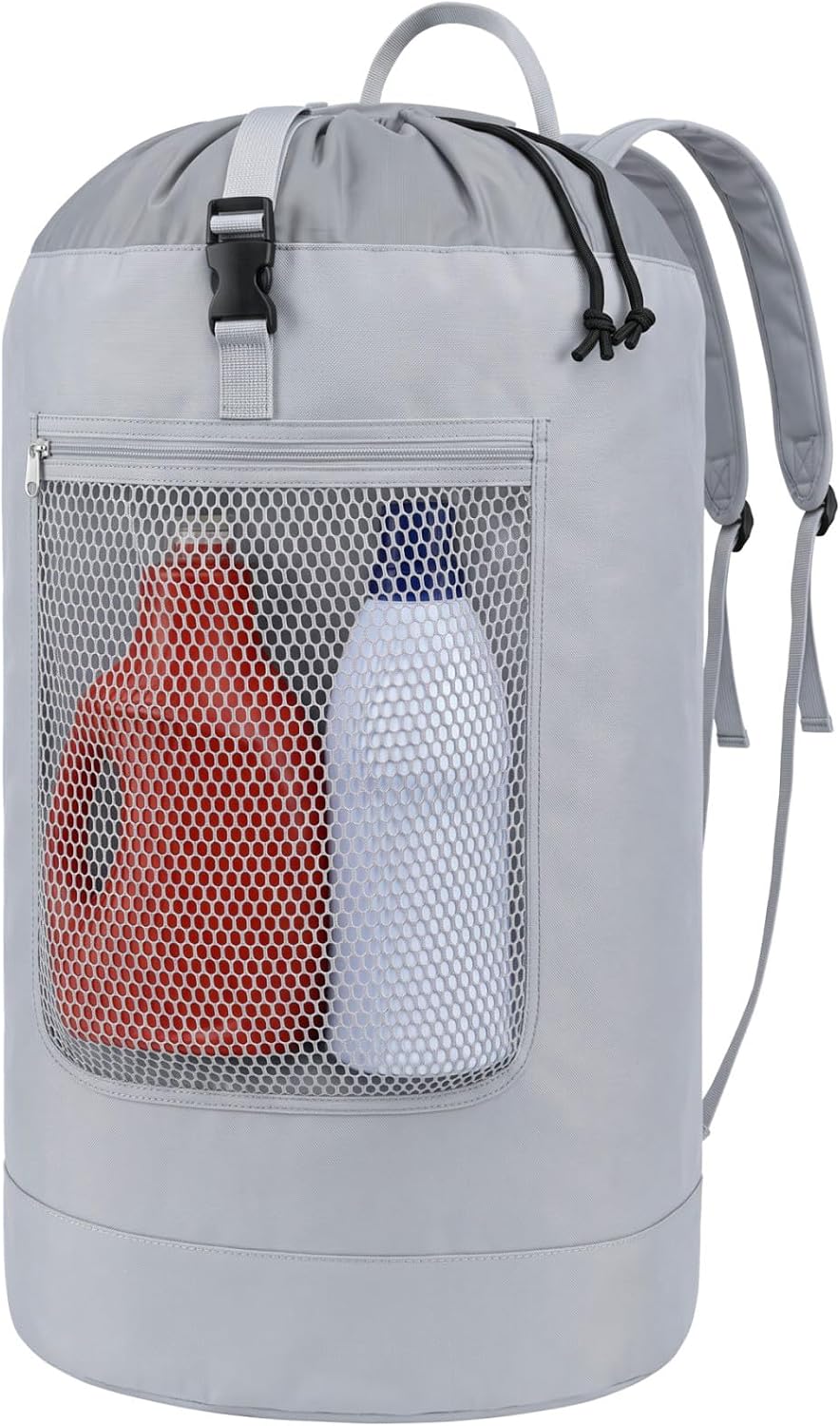 F-color Laundry Backpack for College, 75L Laundry Bag, Light Gray