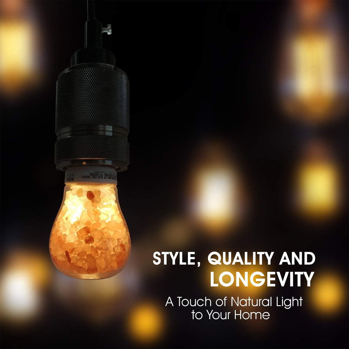 Himalayan Glow Himalayan Salt Light Bulb, Warm Amber Glow, Dimmable A19, Converts Any Fixture to Salt Lamp, 1 Count, Pink