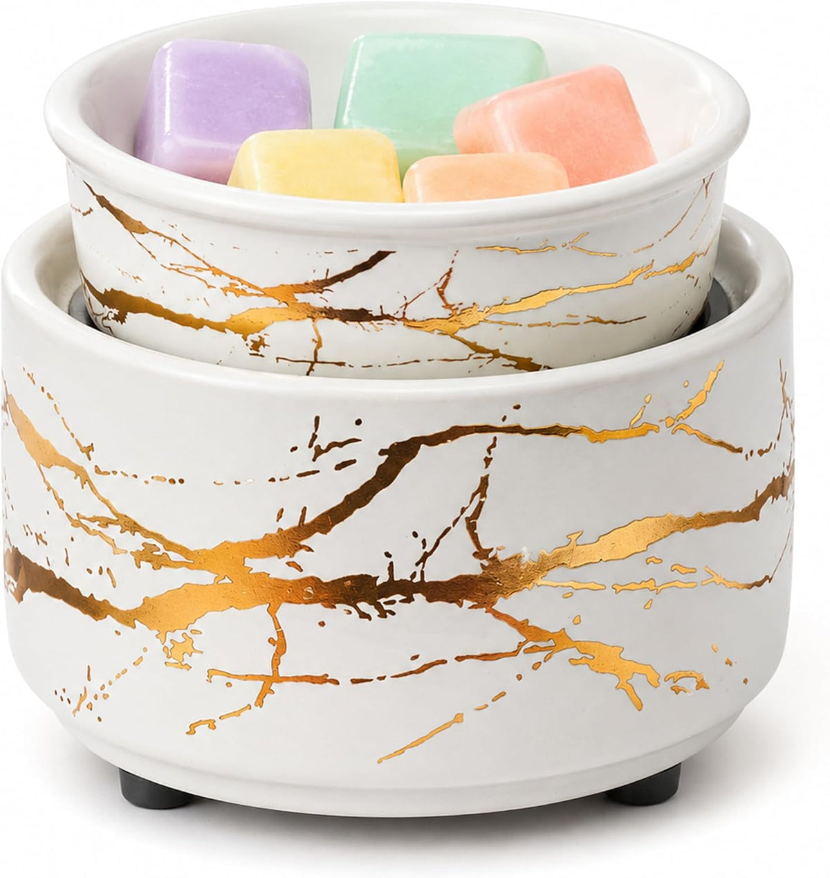PALANCHY Wax Melt Warmer Ceramic 3-in-1 Oil Burner Electric Candle Wax Warmer Burner Melter Fragrance Warmer for Scented Waxs Home Office Bedroom Aromatherapy Gift & Decor