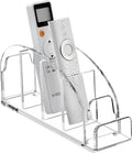 DINGHUO Acrylic Remote Control Holder, 5 Compartments Desk Remote Caddy